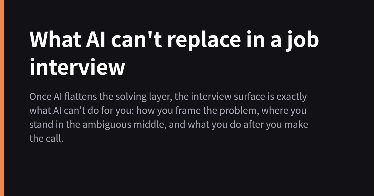What AI can't replace in a job interview